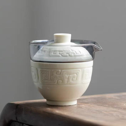 [Tea Utensils] Dehua Portable Travel Tea Set