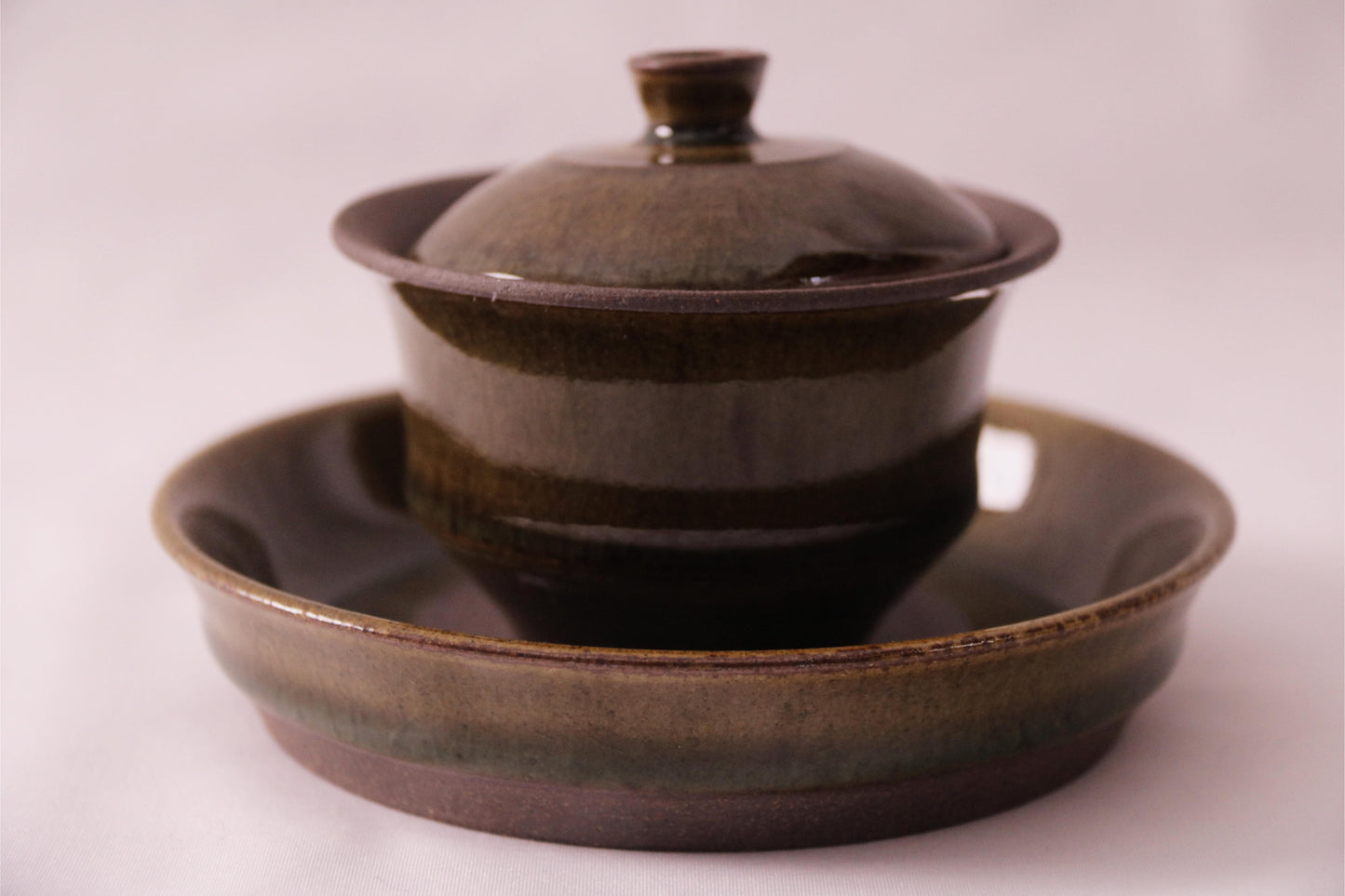 [Tea Cup] Rock Ceramic - Handmade Wood-fired make “SanCai”(三才) Gaiwan