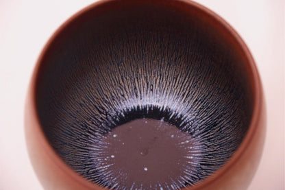 [Tea Cup] Silver pattern Full Glaze - Jianyao Teacup